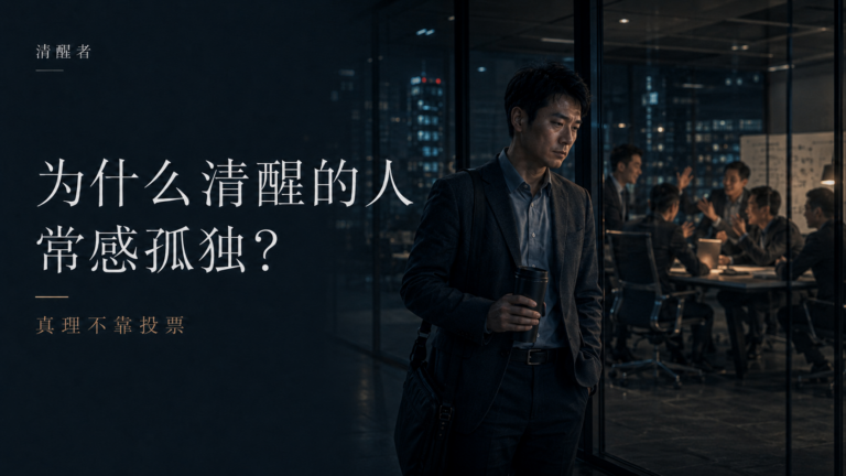 清醒者｜为什么清醒的人常感孤独？