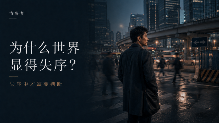 清醒者｜为什么世界显得失序？