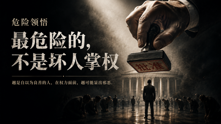 危险领悟｜最危险的，并不是坏人掌权